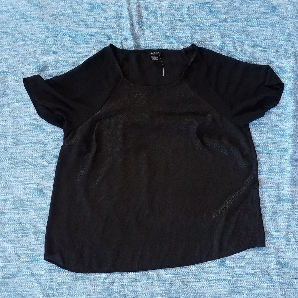 Sparkly black top by Torrid